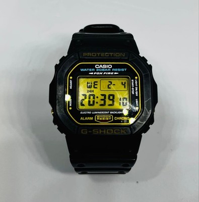 Casio G-Shock DW-5600E 1545 Rare Gold Buckle Used Retro 20+ Years Old