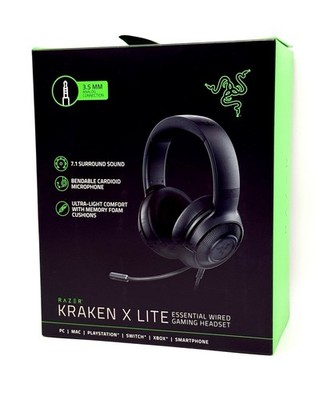Razer Kraken X Lite Gaming Headset Kopfhörer 7.1 Surround Ultraleicht 3,5 mm