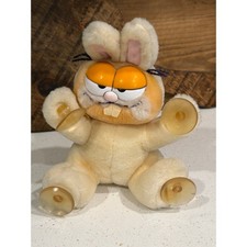 1978 1981 vintage Dakin Garfield stuffed animal dressed as Easter Bunny