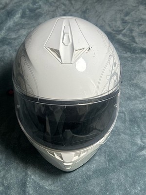 Bilt Force Eternity Women's Full Face Motorcycle Helmet White Gray L