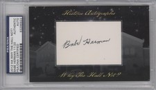 2012 Historic Auto Why the Hall Not? Cut Auto 11/20 Babe Herman Auto 1r9