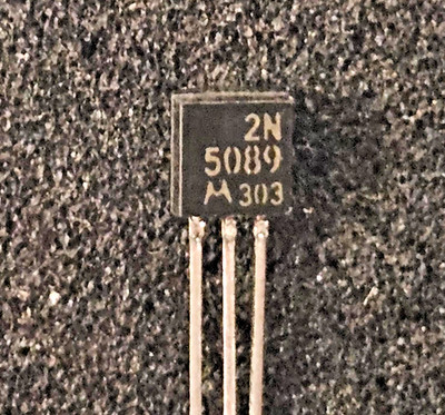 2N5089, NPN Transistor, 25V 50mA, TO-92 Motorola, Qty-10 pcs