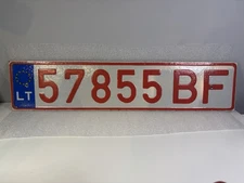 Lithuania Lithuanian Temporary Particle Board Euro Number License Plate