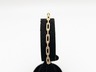 David Jurman 17.000 $ 2 kt Diamant 18 kt Gelbgold STAX LINK Armreif Armband 14 g