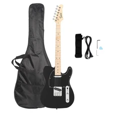 Glarry GTL Maple Fingerboard 39 Inch Electric Guitar 6 String for Student Black