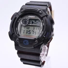 Casio G SHOCK Fisherman DW 8600 Diver Watch Black Blue Resin Case Vintage