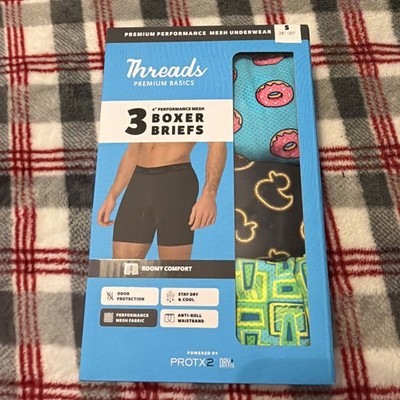 Threads Mens Performance Boxer Briefs 3 pk Small Donuts Ducks Gag Gift Underwear