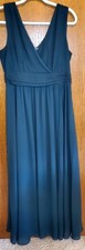 Lulus Thoughts Of Hue Emerald Green Surplice Maxi Dress Size Large Slit Front