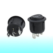 2 x AC 6A/250V 10A/125V 3 Pins SPDT On/Off/On Round Rocker Switch