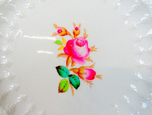 Copeland Spode Jewel Porcelain Moss Rose Antique 2 1/2" Cup & Saucer Trio 1926- - Picture 3 of 13