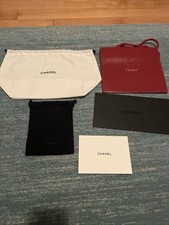 VUOTO AUTENTICO CARTIER corda oro rosso regalo shopping e copripolvere Chanel nuovo