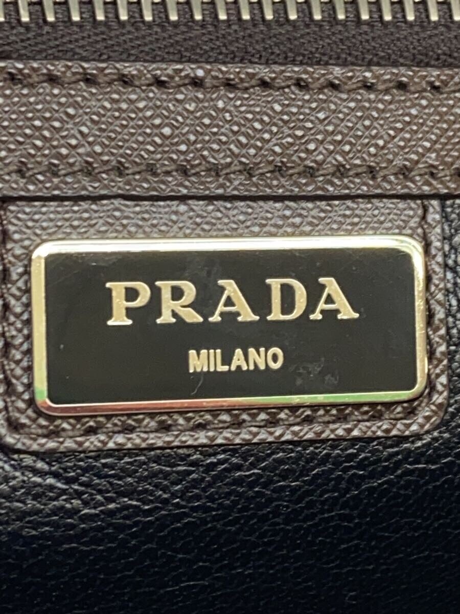 PRADA SAFFIANO TRAVEL Saffiano Clutch Bag PVC BRW Plain VR0089 thumbnail 5