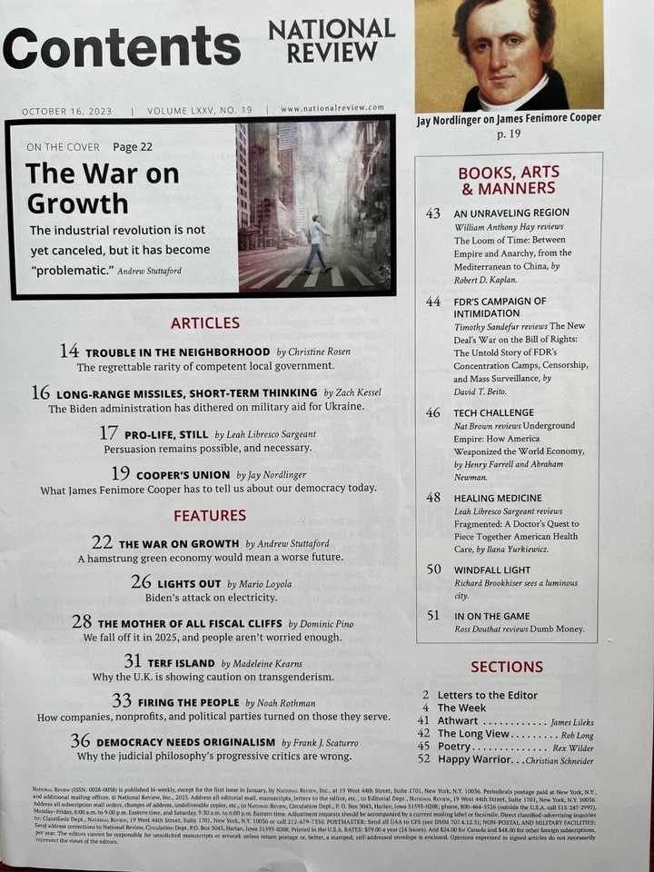 National Review Magazine Lot Of 4 Issues ~ Year 2023 The Biweekly format Foto 3 de 4