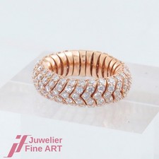 FHT Ring - beweglich-mit 125 Brillanten (Diamant) ges. 4,41ct - 18K/750 Rotgold