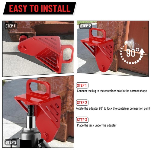 Upgraded Shipping Container Jack Lug W/ U-Shaped Handle Jack Leveling Attachment - Picture 8 of 15