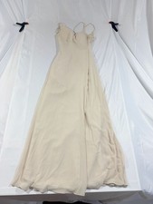 Azazie Tarni A-Line Chiffon Floor-Length Bridesmaid Dress in Alabaster