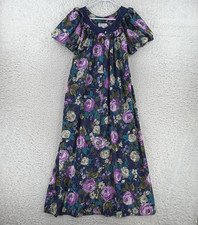 Vintage Naturally Petite Liberty House Dress Womens 8P Floral Muumuu Hawaii