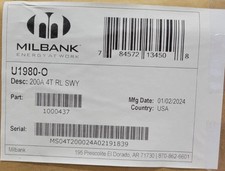 NEW Milbank U1980-0 200A Single Position Meter Socket 1 Phase Ringless 600V