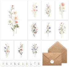 100 PACK Blank Cards with Envelopes, Blank Greeting Cards 4X6, Beautiful Blank G