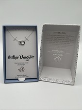 Sterling Silver Love This Life "Mother Daughter" Necklace 16" 2" Chain Gift Box