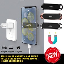 10pcs -BK Strip Shape Magnetic Car Phone Holder Stand For iPhone Samsung Magnet