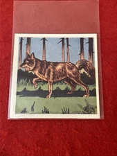 1952 Granose Food “Adventures Of Billy The Buck” WOLF Trade Card #6 EX