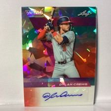 2024 Leaf Vivid Dylan Crews BA-DC2 /8 Green Cracked Crystal Auto Rookie Nats NM