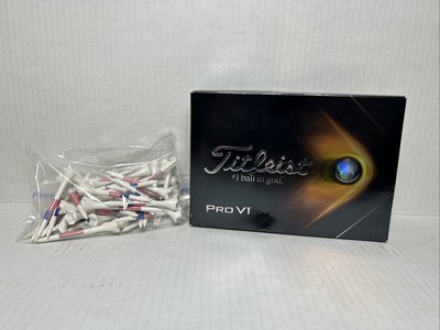 Titleist Pro V1 Golf Balls White (One Dozen) 12 Count PLUS Bag Of Spikes