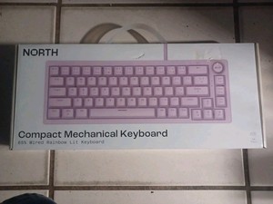North Keyboard  Pink With Rainbow Lit 