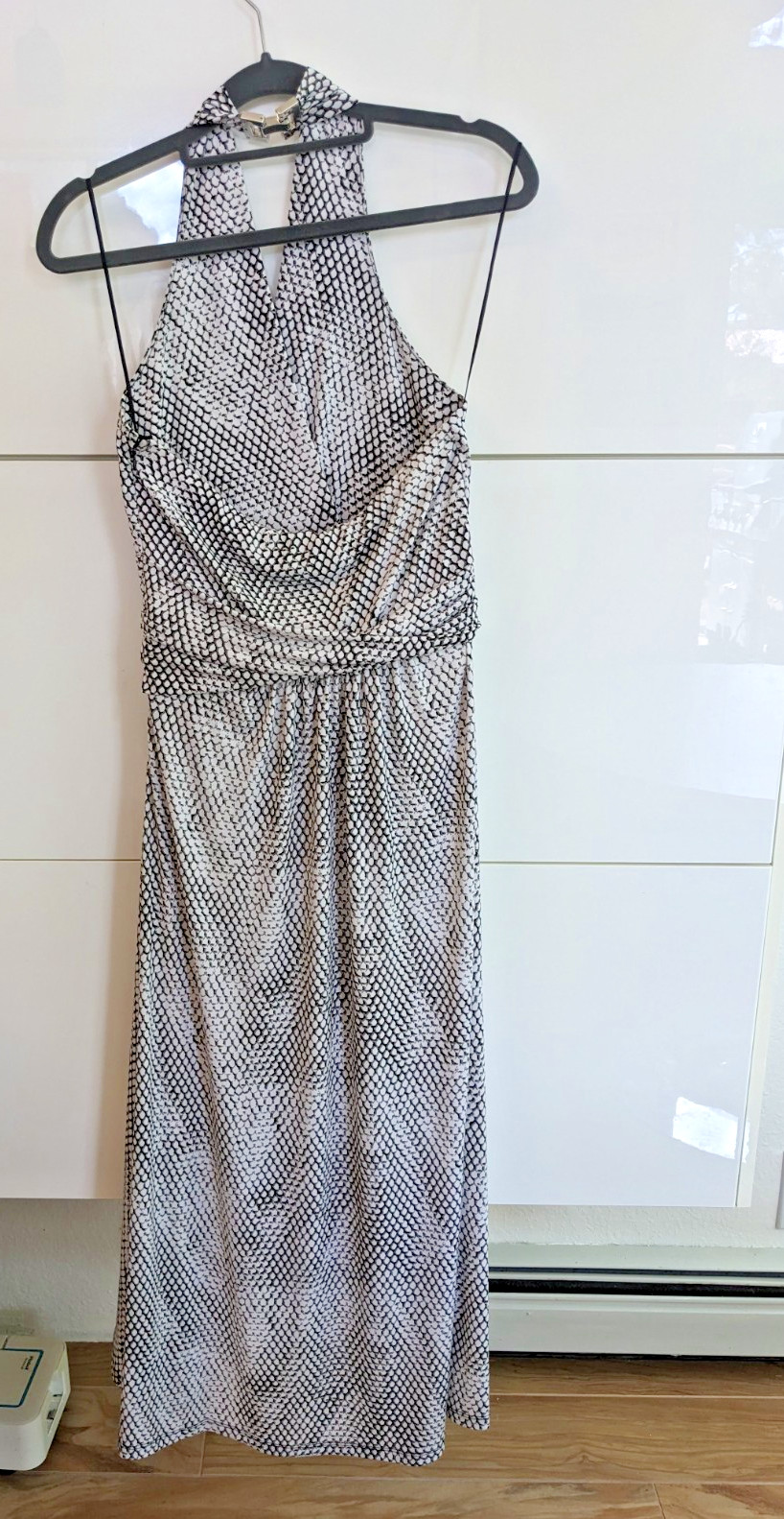 black  white python halter neck dress michael kor… - image 2