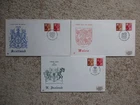 OCT 1976 SET OF 3 REGIONAL DEFINITIVE STUART FIRST DAY COVERS, APPROPRIATE CDS
