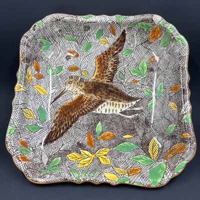Gien France Point Main Rambouillet Woodcock Square Plate