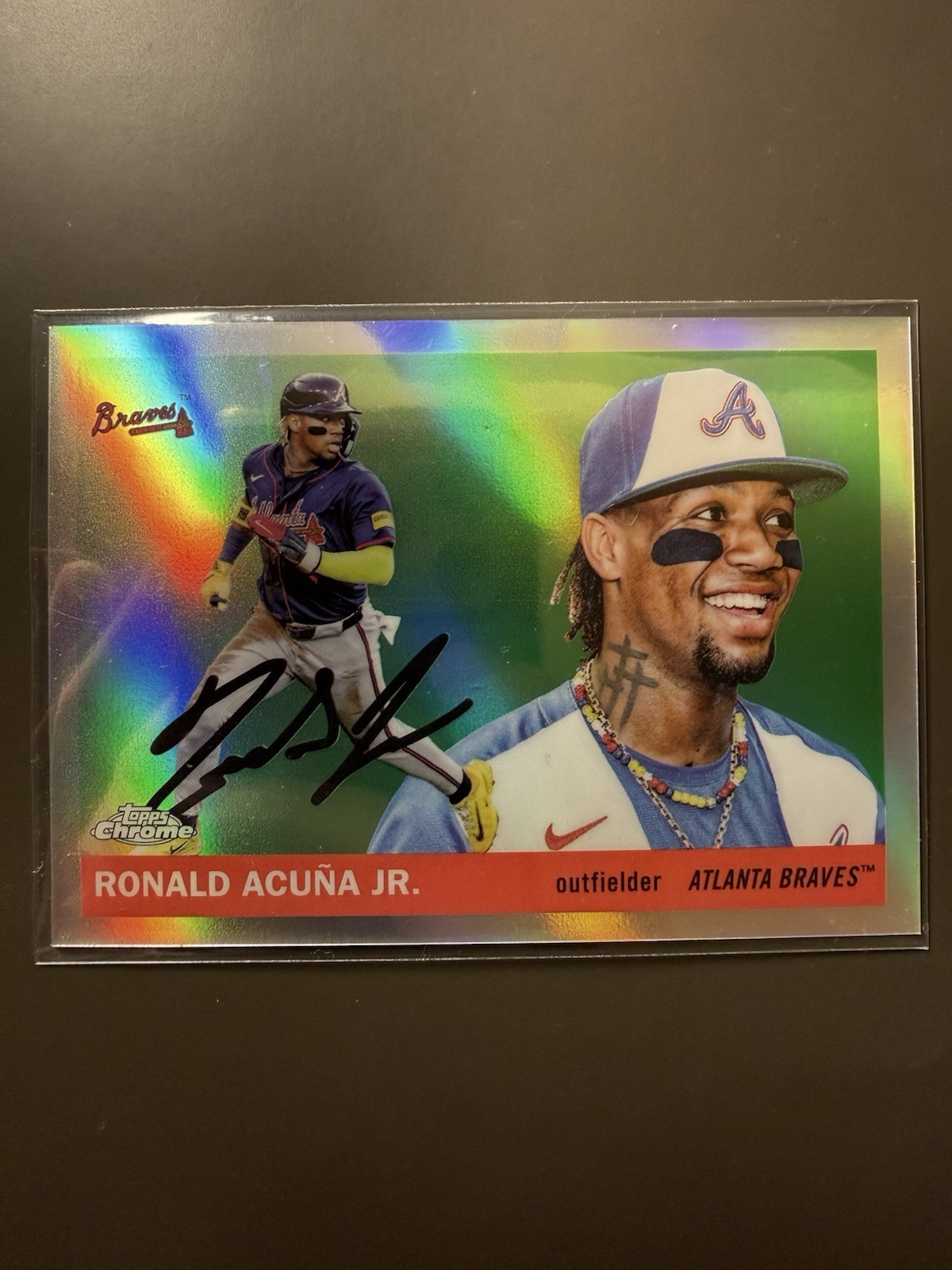 2025 Topps Chrome Platinum Ronald Acuna Jr Image Variation Refractor SP #5