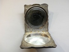 Silver Vintage powder compact 