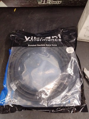 Vibrant Performance 11978 -8 AN 20 ft Black Nylon Braided Flex Hose