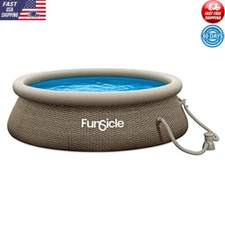 Inflatable Above Ground Swimming Pool W/ Filter Pump Easy Setup Backyard New