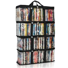 Made Easy Kit DVD Storage Case Portable Clear Organizer w/ Dividers Fits 40 DVDs
