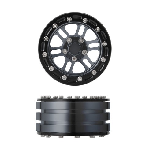 4pcs Cerchi RC 1,9" Alluminio Beadlock per 1/10 RC Auto SCX10 CC01 D90 90046 - Foto 4 di 9