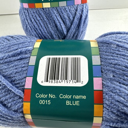 2x NEW OLD STOCK Color#0015 Blue Herrschners Worsted Yarn - Picture 2 of 4