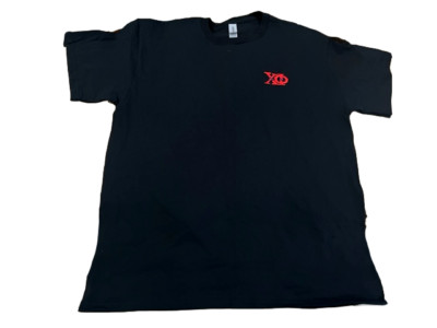 Chi Phi Black Short Sleeve T Shirt w/Embroidered Letters sz 3XL
