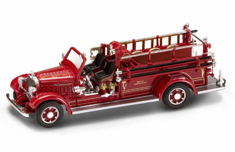 COCHE DIECAST CON ESTUCHE LED 1935 MACK TIPO 75BX CAMIÓN DE BOMBEROS HANOVER YATMING 1/43 Foto 2 de 3