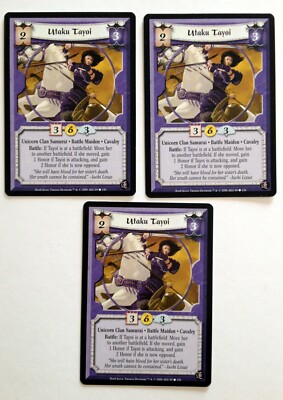 Utaku Tayoi (3) L5R Legend of the Five Rings CCG Rise of the Shogun RotS