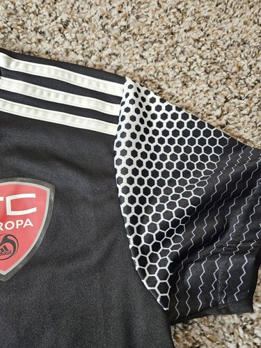 Mens Adidas FC Europa Black & White Soccer Jersey Size Small - Picture 6 of 6