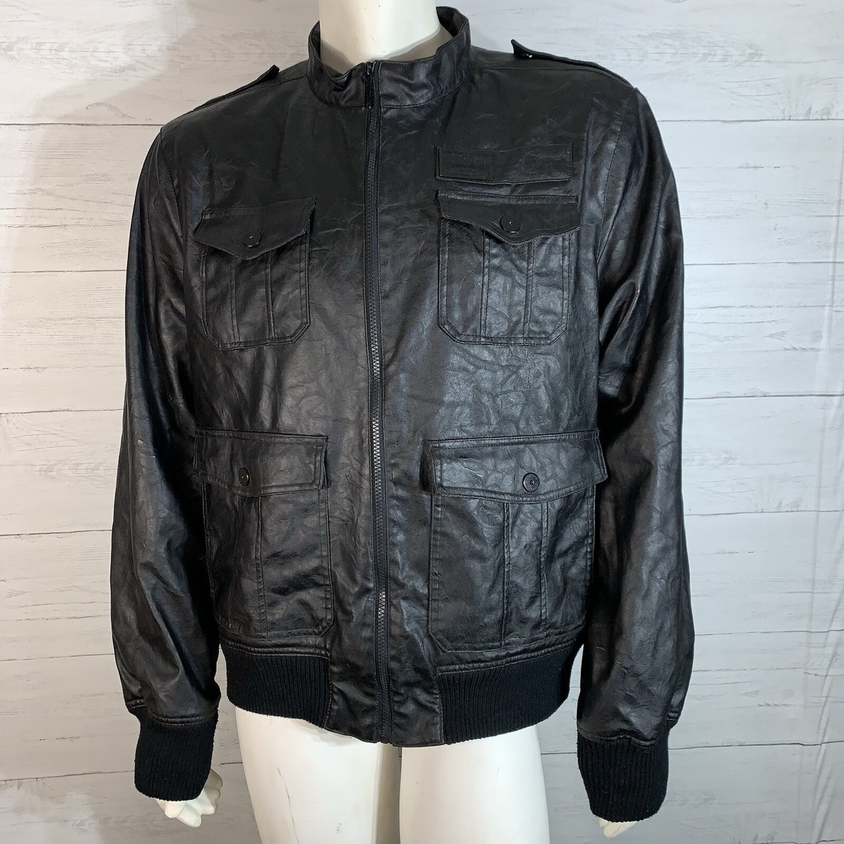 00s Marc ECKO レザースタジアムジャケット XXXL - メルカリ 