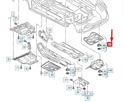 Volkswagen Touran 5T Rear Silencer Heat Shield 5QA825701B NEW GENUINE - Picture 5 of 5