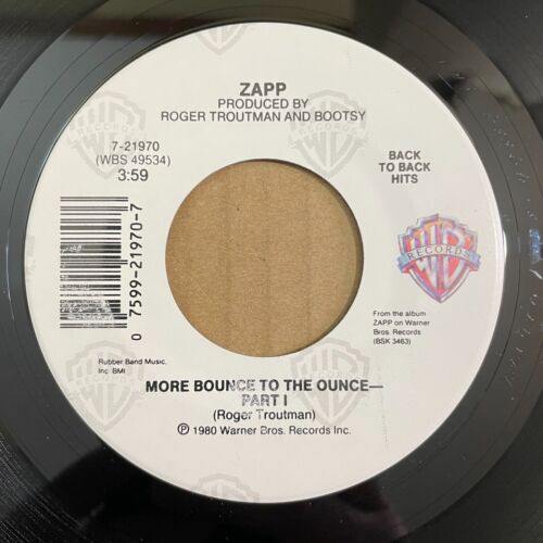 ZAPP More Bounce To The Ounce / Computer Love 45 WB 7-21970 NEW UNPLAYED FUNK - Picture 3 of 4