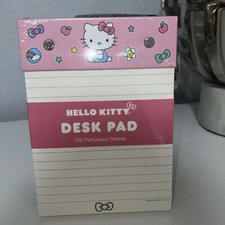 Sanrio Hello Kitty Pink School Study Header 150 Perforated Sheets Mini Desk Pad