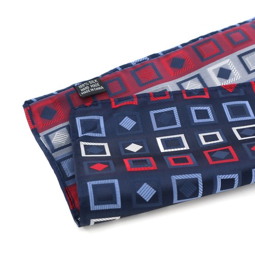 New Men's Handkerchief Pocket Square Striped Plaid Check Chest Tower - Picture 5 of 22
