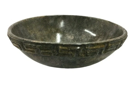 Acabado volcánico pintado a mano sobre llavero griego artesanal en altura motivo.  Foto 3 de 3