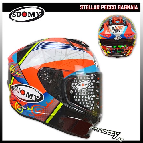 CASCO INTEGRALE STRADALE SUOMY STELLAR PECCO BAGNAIA REPLICA CON PINLOCK  2021 | eBay
